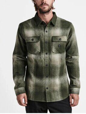 ROARK Men's Nordsman Snap Front Plaid Flannel Shirt size XL
